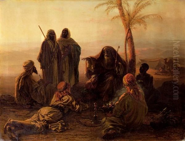 Orientalische Szene Oil Painting by Alois Schoenn