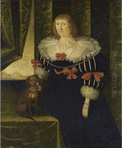 Portrait Of A Lady, Thought To Be Jane Danvers (circa 1610-1662),
Mrs George Herbert Oil Painting by Edward Bower