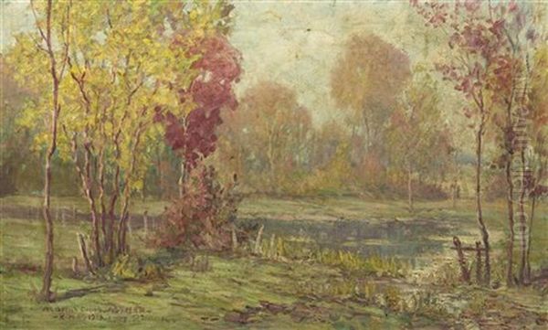 Babcock's Grove Oil Painting by F. De Forrest Schook