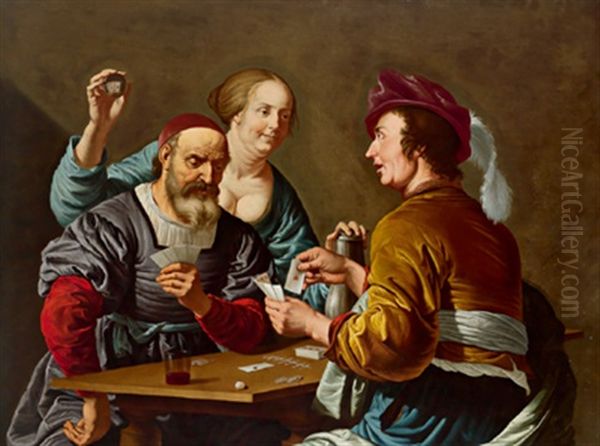 Die Falschspieler Oil Painting by Aelbert Jansz van der Schoor