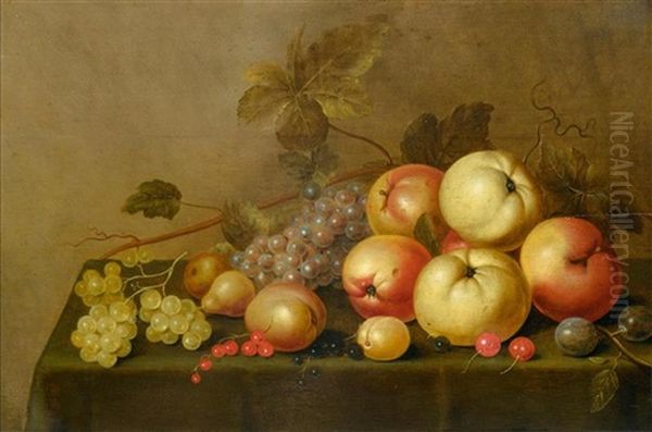 A Fruit Still Life Oil Painting by Floris Gerritsz. van Schooten