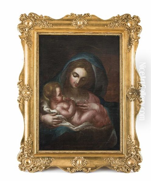 Madonna Mit Kind Oil Painting by Josef Schopf