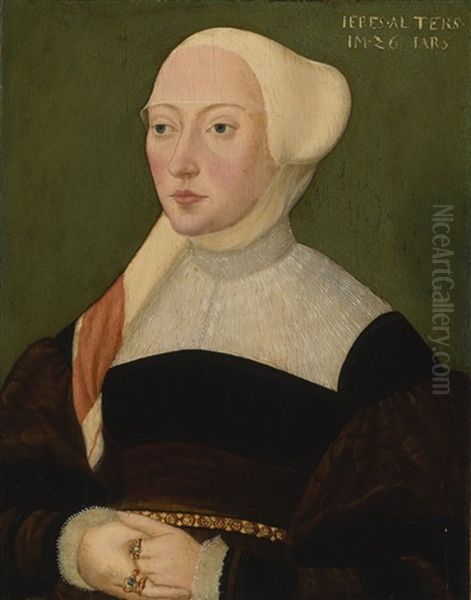 Portrait Of A Woman, Bust-length Oil Painting by Hans Schoepfer the Elder