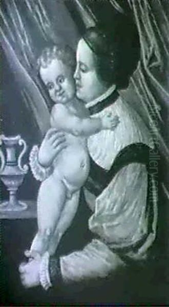 Madonna And Child Oil Painting by Hans Schoepfer the Elder