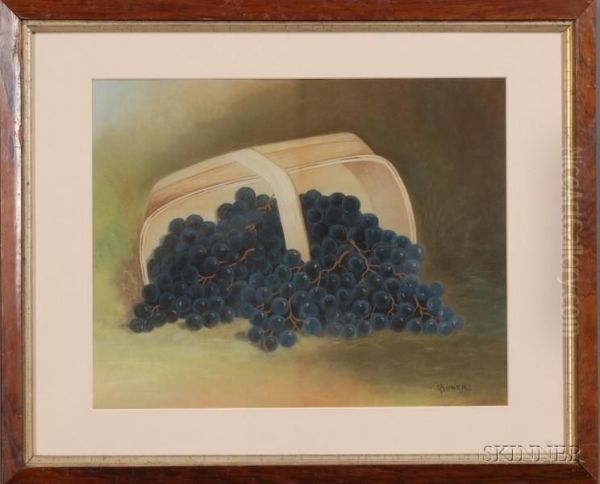 Punnet With Grapes. Oil Painting by John Bower