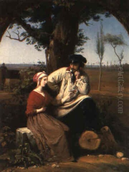 The Meeting Place Oil Painting by Heinrich Frederic Schopin