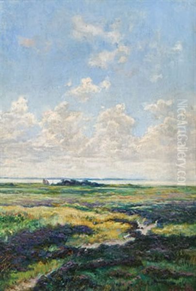 Dunenheide Oil Painting by Theobald Schorn