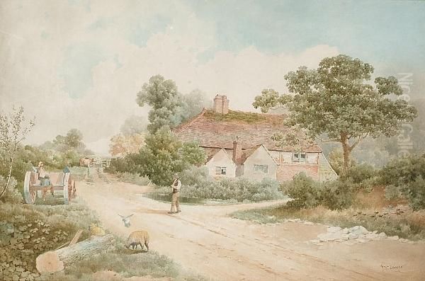 Rural Life In The Summer Oil Painting by Albert Edward Bowers