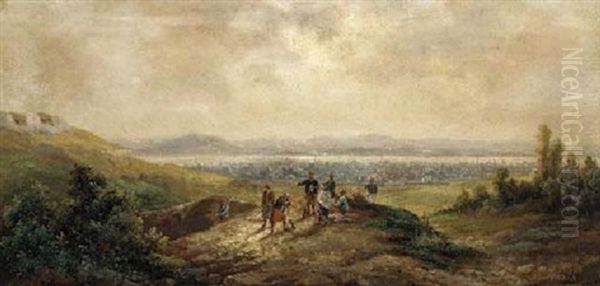 Roustchuk On The Danube Oil Painting by Anton Schoth