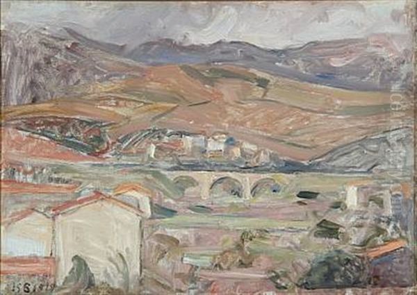 A View At Vienne Banguli, Pyrenees Oil Painting by Karl Holger Jacob Schou