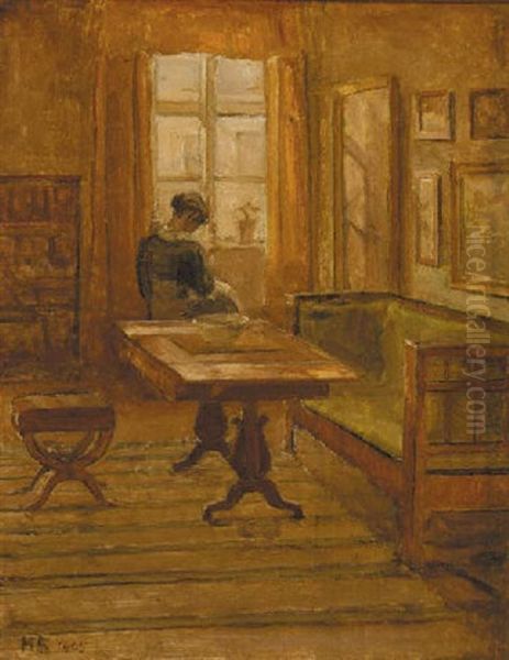 By The Window Oil Painting by Karl Holger Jacob Schou