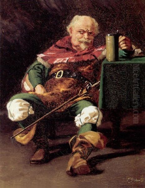 Falstaff Oil Painting by Peter Johan Schou