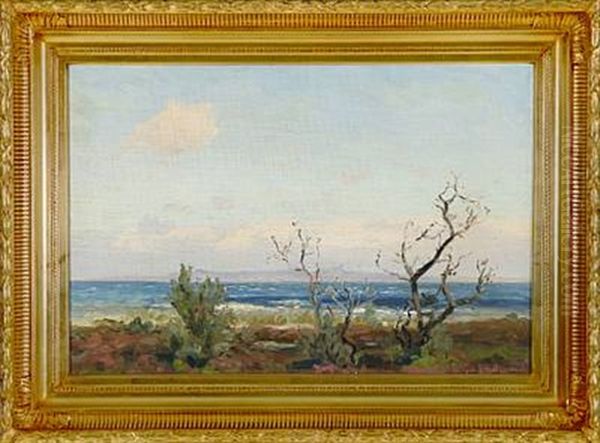 Coastal Scene Oil Painting by Sigurd Soelver Schou