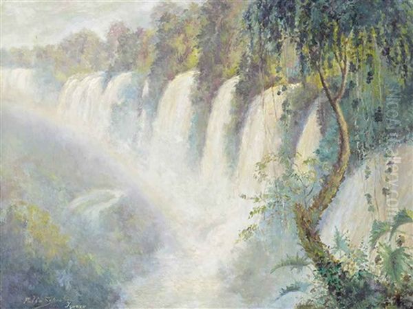 Iguazu Oil Painting by Pablo (Poul) Schouboe