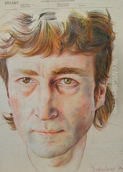 Portrait Of John Lennon Oil Painting by Stephen J. Bowers