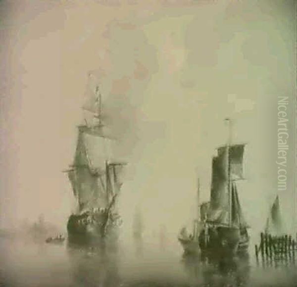 Marine Oil Painting by Cornelis Schouk