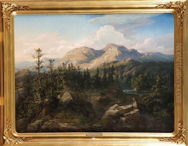 Vue Des Monts Tatras Oil Painting by Alfred Schouppe