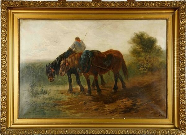 Les Chevaux Oil Painting by Henry Schouten