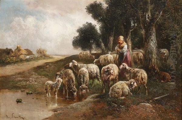 Sauer Og Gjeter Oil Painting by Henry Schouten