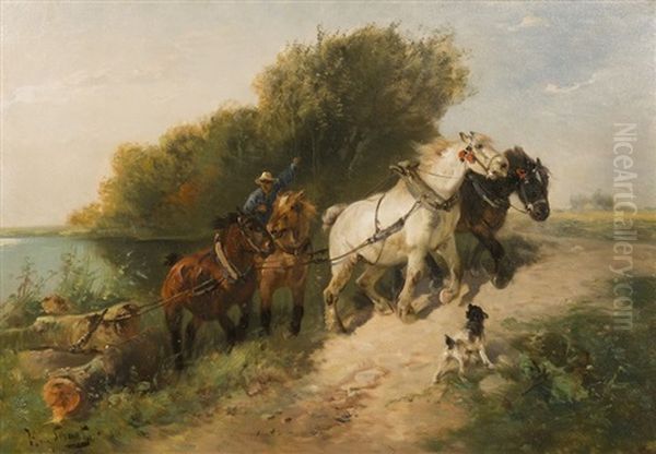 Attelage Oil Painting by Henry Schouten