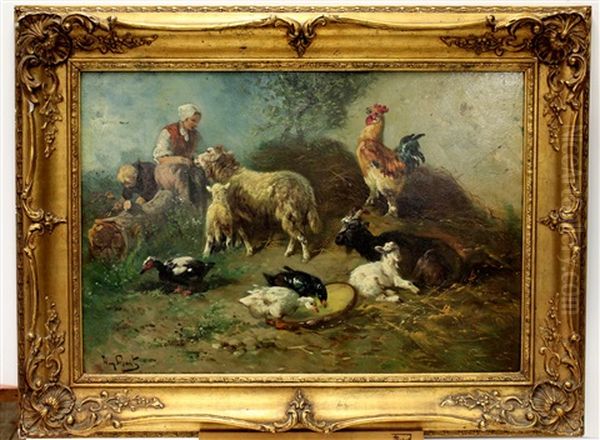 Jonge Dieren In Het Voorjaar Oil Painting by Henry Schouten