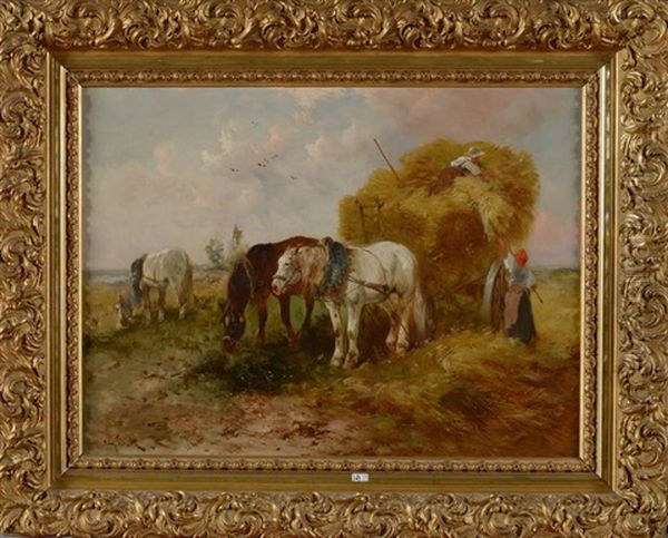 Le Fenaison Oil Painting by Henry Schouten