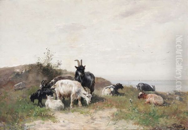 Boucs Et Moutons A La Cote Oil Painting by Henry Schouten