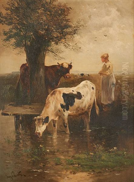 Vaches D'abreuvant by Henry Schouten