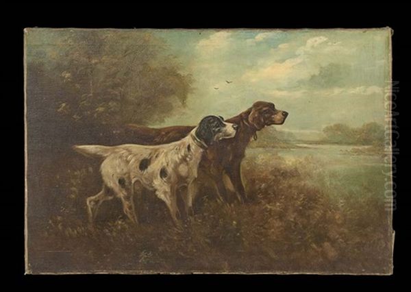 Two Pointers, Alert Oil Painting by Henry Schouten