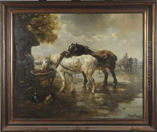 Les Chevaux Oil Painting by Henry Schouten