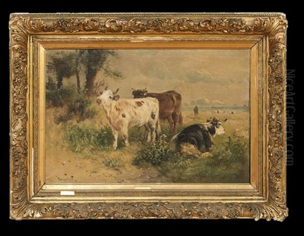 Paysage Avec Vaches Oil Painting by Henry Schouten