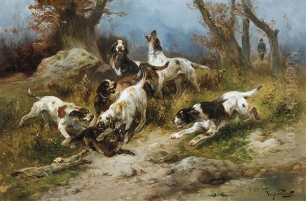 Chasse Aux Renards Oil Painting by Henry Schouten