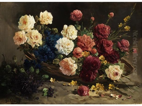 Blumenstilleben Oil Painting by Henry Schouten