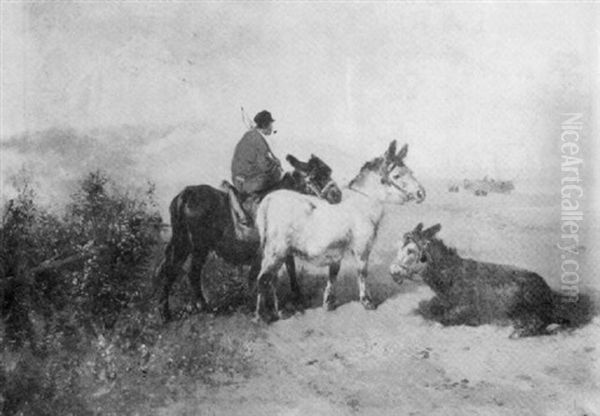 Mules Sur La Plage by Henry Schouten