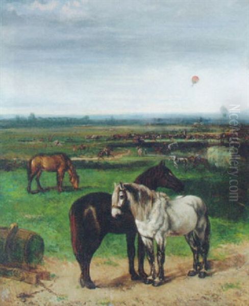 The Horse Fair Oil Painting by Henry Schouten