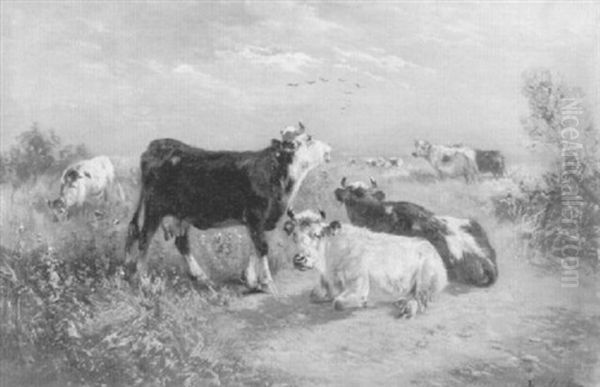 Kuhe In Weiter Landschaft by Henry Schouten