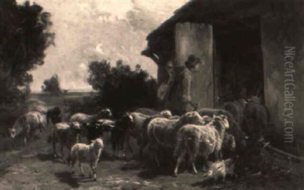 The Sheepfold Oil Painting by Henry Schouten