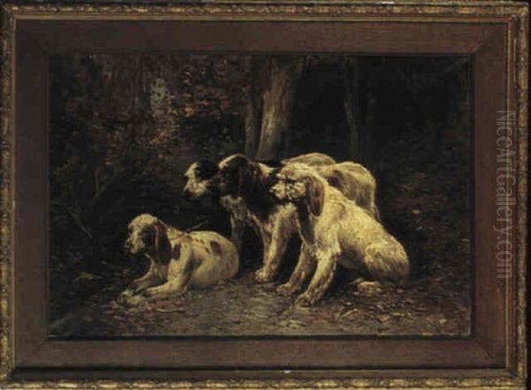 Hounds Oil Painting by Henry Schouten