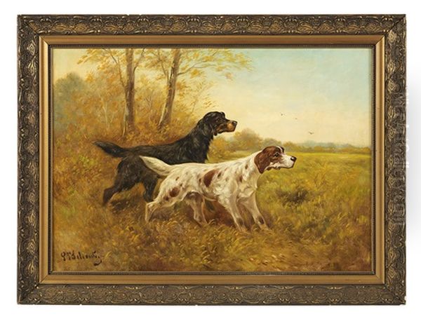 Two Setters Oil Painting by Paul Schouten