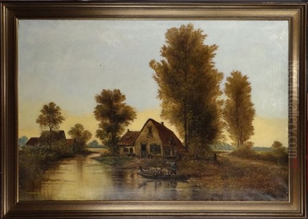 Vue D'etang Anime Oil Painting by Paul Schouten