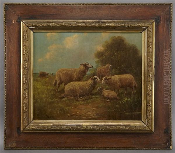 Sheep Oil Painting by Paul Schouten