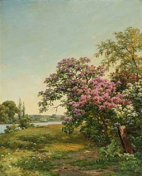 Danish Summer Day Oil Painting by Axel Thorsen Schovelin