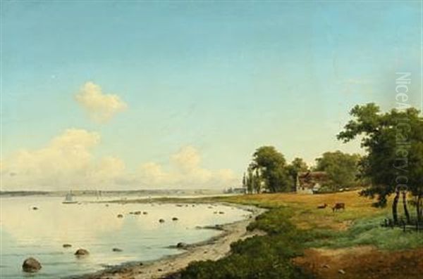 View From The Lammefjord Oil Painting by Axel Thorsen Schovelin