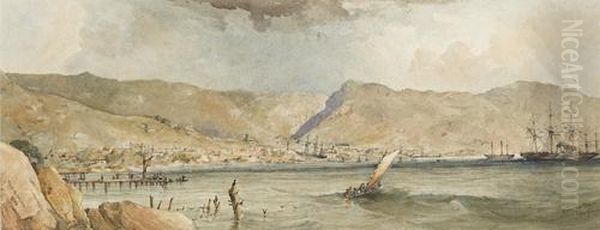 Simon's Town, On The Cape Of Good Hope Oil Painting by Thomas William Bowler