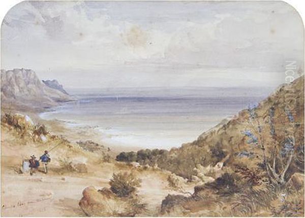 Camps Bay From The Kloof Oil Painting by Thomas William Bowler