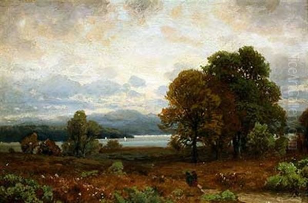 Spaziergang In Herbstlicher Abendstimmung Am Starnberger See by Josef Schoyerer