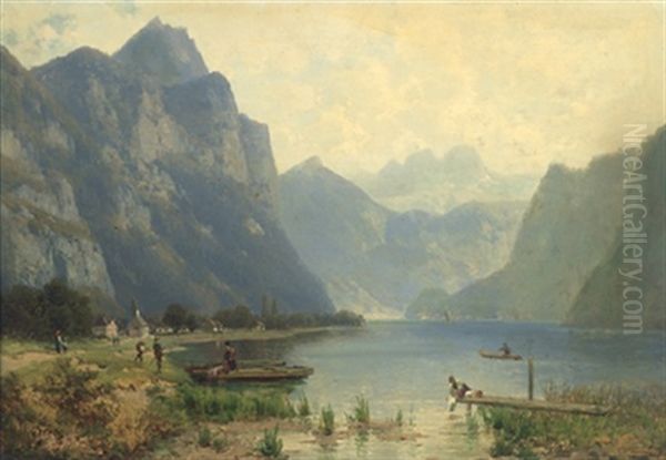 Blick Auf Den Walensee Bei Weesen by Josef Schoyerer