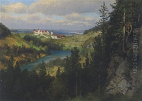 Aus Dem Lechtal Bei Fusen, Oberhalb Bei Weishaus by Josef Schoyerer