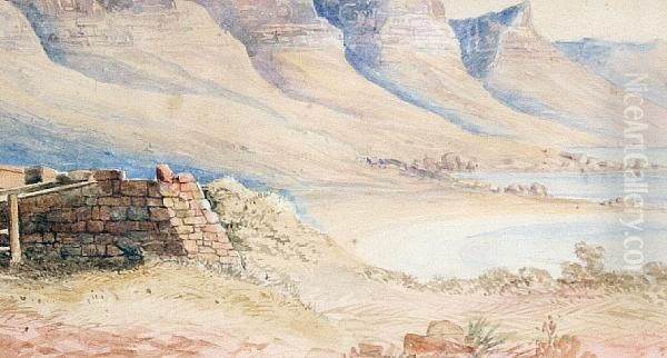 Camps Bay And The Twelve Apostles Oil Painting by Thomas William Bowler