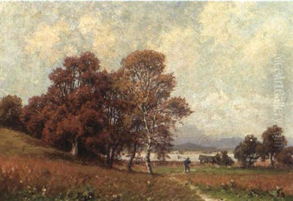 Motiv Vom Ammersee, Oberbayern Oil Painting by Josef Schoyerer